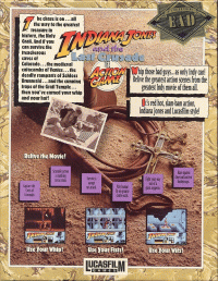 Indiana Jones and the Last Crusade Commodore 64 US box art